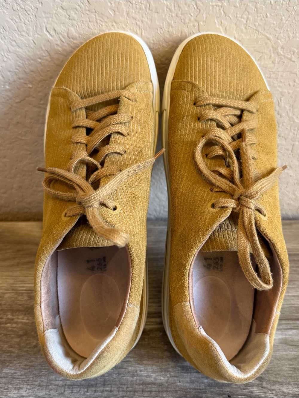 Birkenstock Bend Low Suede Leather Sneakers Embossed Corduroy ribbed suede - Picture 6 of 13